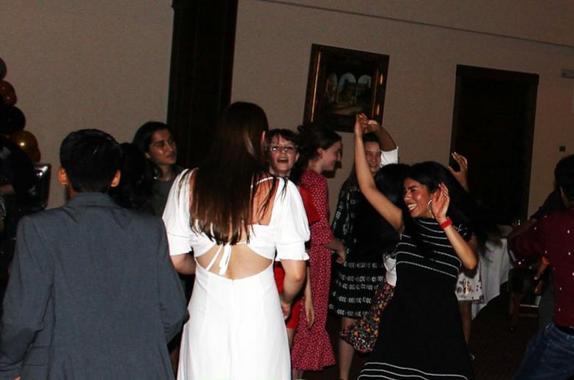 Himani Patel and several of her class mates celebrate their High School graduation from Haas Hall Academy at the Pinnacle Hills Country Club with DJSean Hearn.